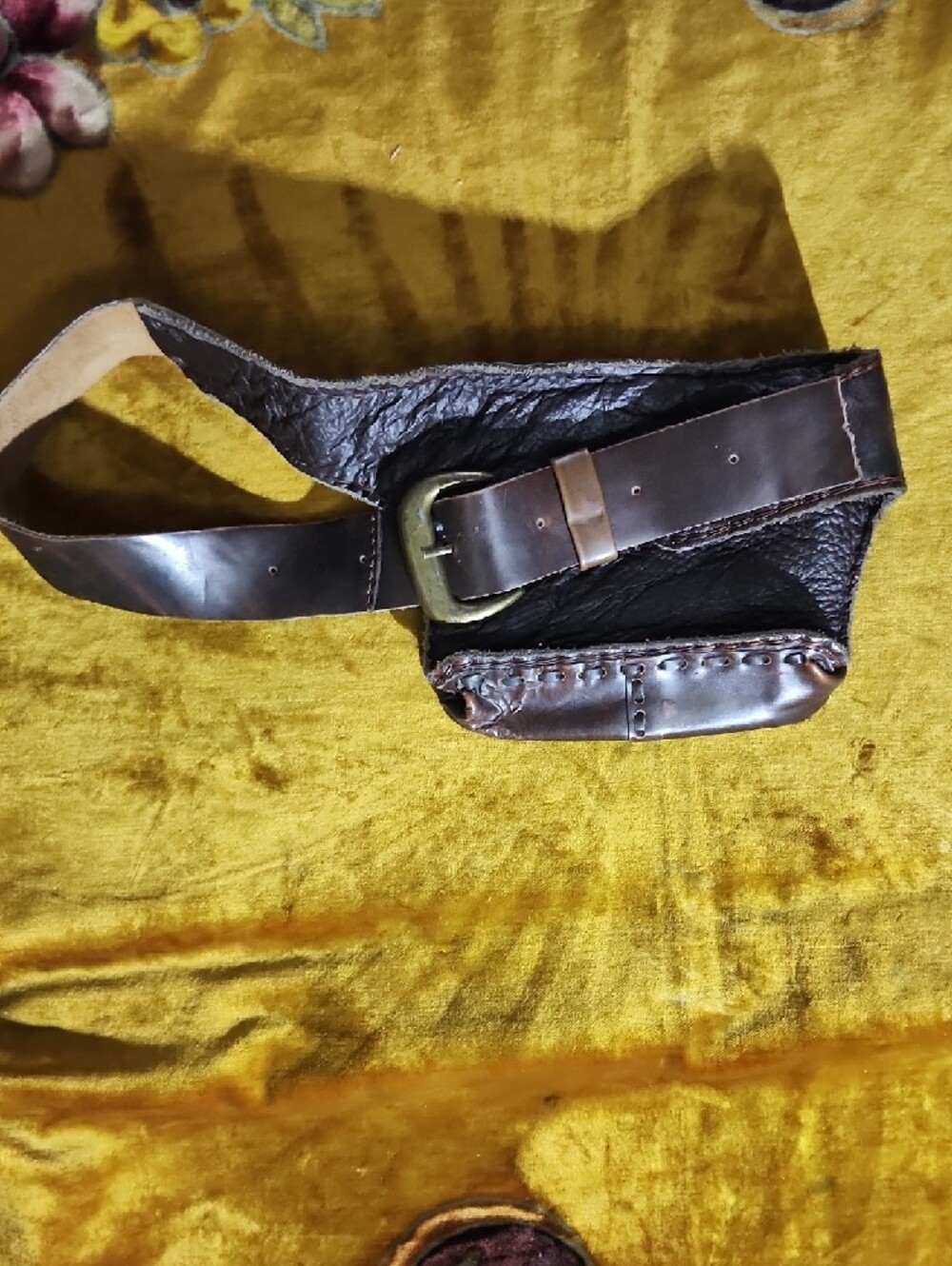🔥 HOT DEAL Beaded Fringe Bandana Scarf And Leather Waist Bag  - Festival Wear - Picture 10 of 15